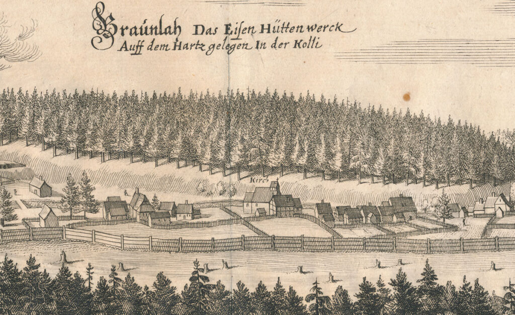 Erste Braunlager Kirche auf Merian-Stich